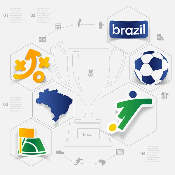 Futebol, infográfico de futebol — Vetor de Stock