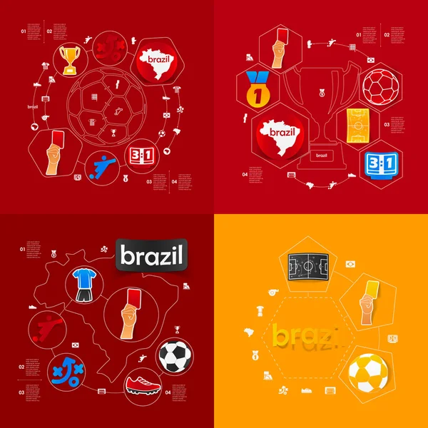 サッカー、サッカーのインフォ グラフィック — ストックベクタ