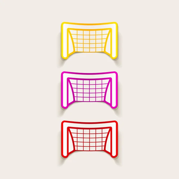 Football goal stickers — Stock Vector
