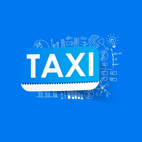 Taxi teken sticker — Stockvector