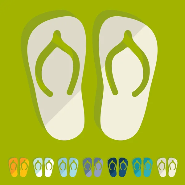 Flat design: slippers — Stock Vector