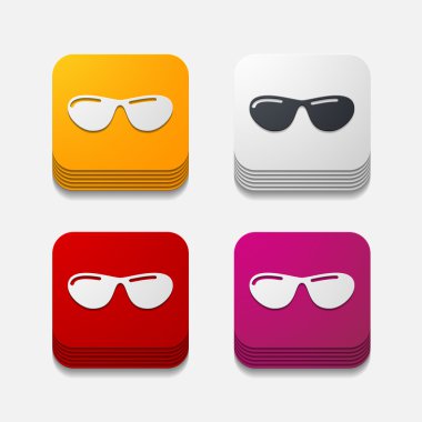 güneş gözlüğü düğme kümesi