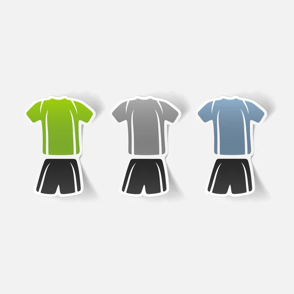 Futebol vestuário adesivos — Vetor de Stock