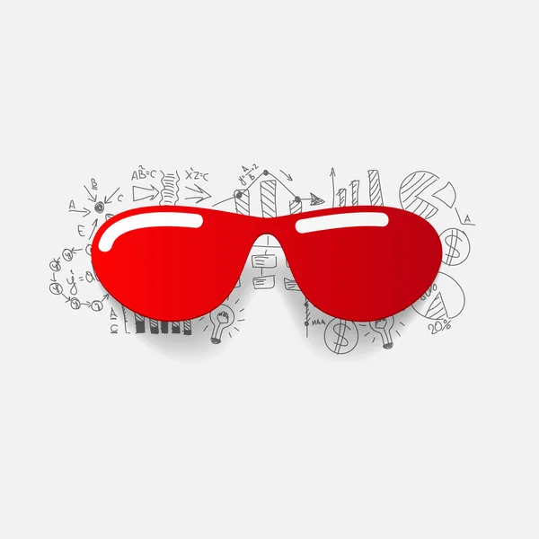 Sunglasses sticker — Stock Vector