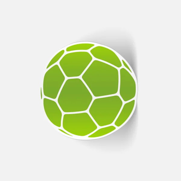 Pelota de fútbol pegatina — Vector de stock