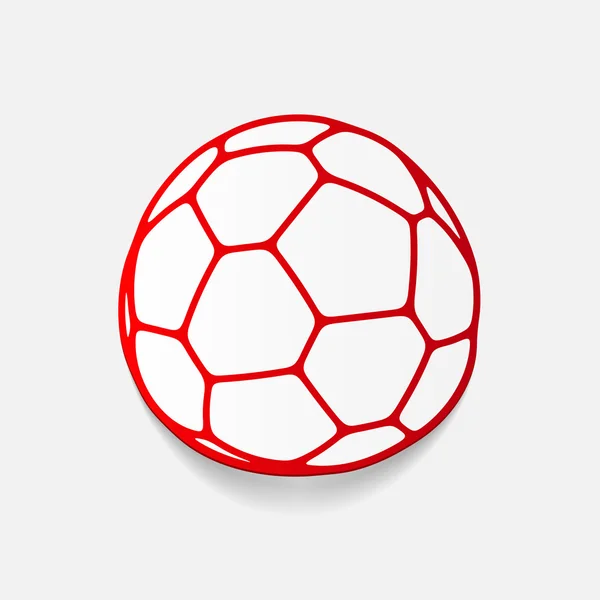 Bola de futebol adesivo — Vetor de Stock