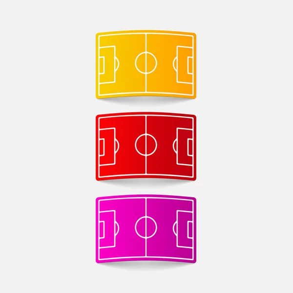 Autocollants terrain de football — Image vectorielle