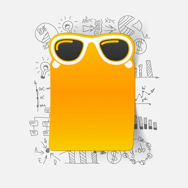 Sunglasses sticker — Stock Vector