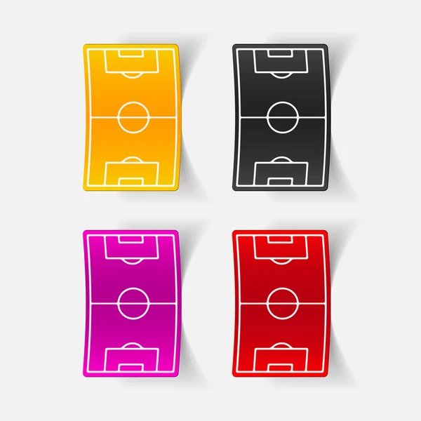 Voetbal veld stickers — Stockvector