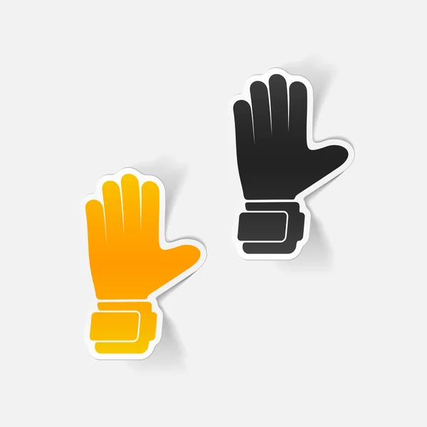 Gloves stickers — Stock Vector