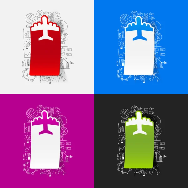 Drawing business formulas: plane — Stock Vector