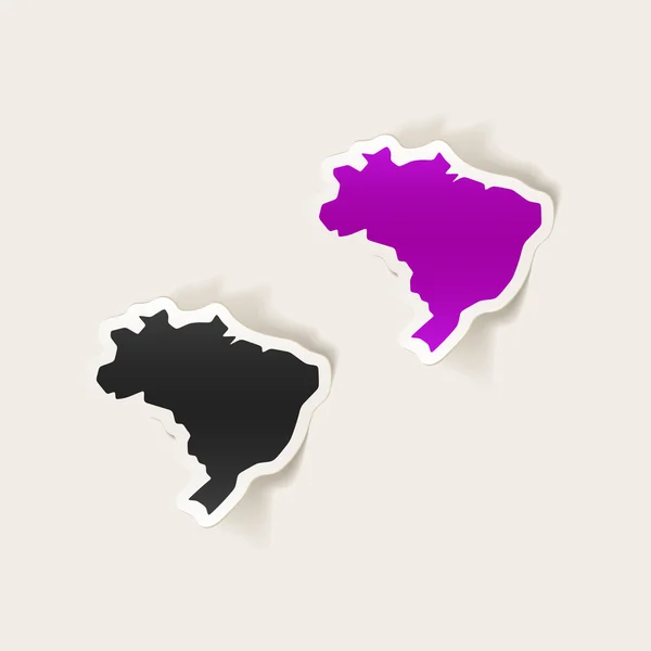 Βραζιλία αυτοκόλλητα — Διανυσματικό Αρχείο