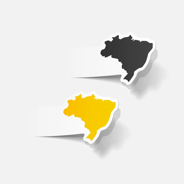 Autocollants brésilien — Image vectorielle