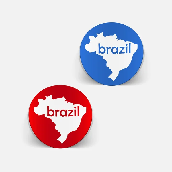 Brazilië stickers — Stockvector