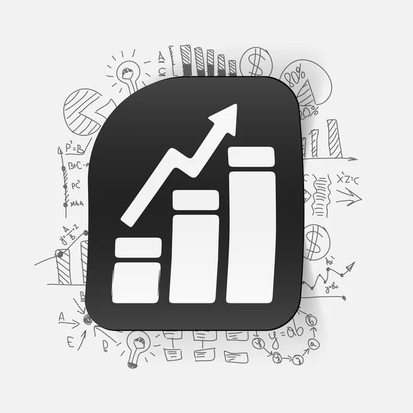 Fórmulas de negocio con gráfico — Vector de stock