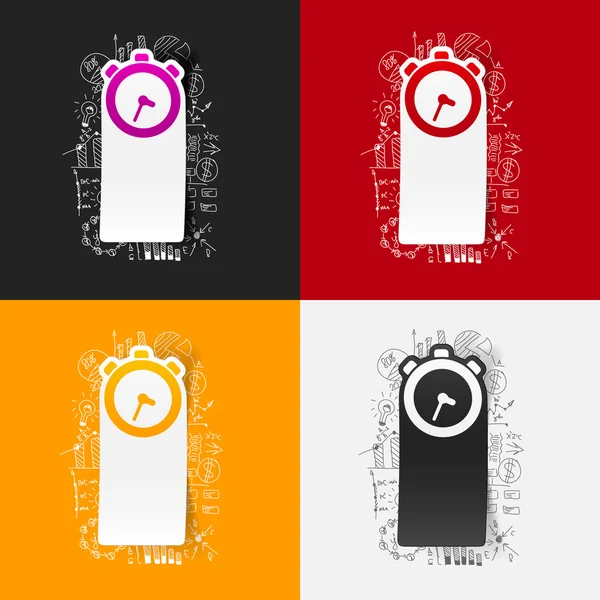 Fórmulas de negocio con reloj — Vector de stock