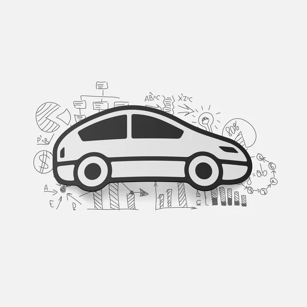 Pegatina del coche — Vector de stock