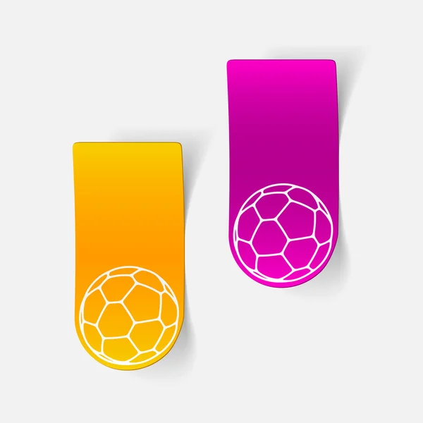 Soccer ball stickers — Stock Vector