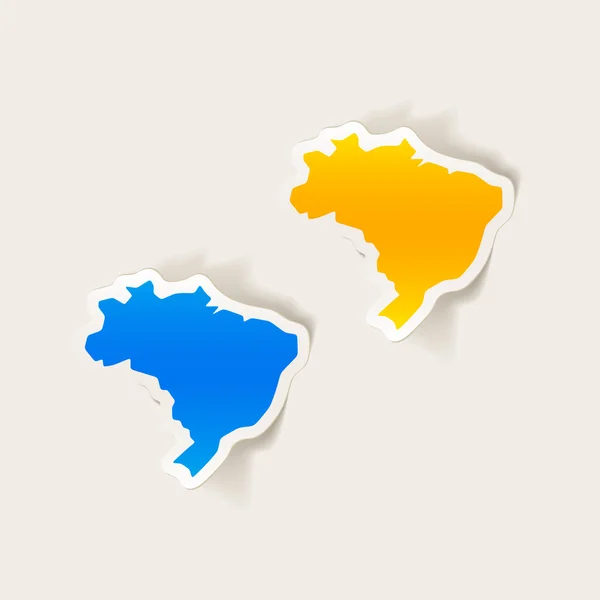 Brazília matricák — Stock Vector