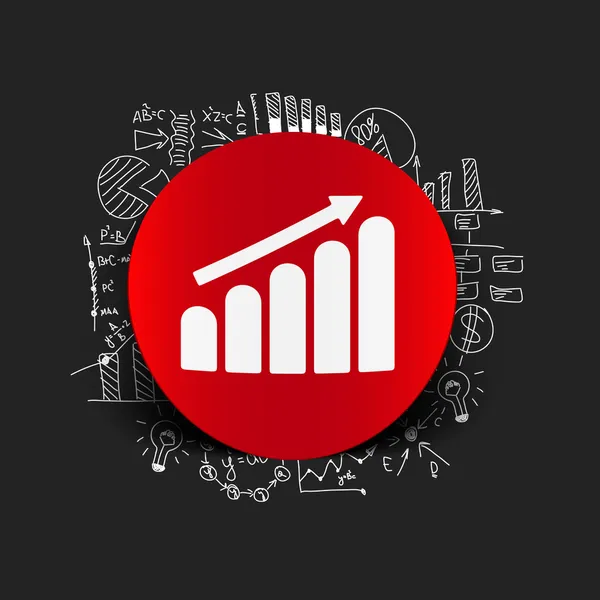 Fórmulas de negócios com gráfico — Vetor de Stock