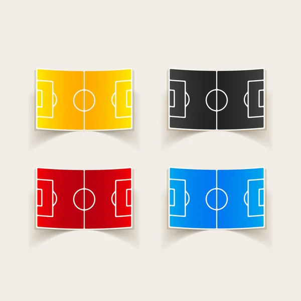 Voetbal veld stickers — Stockvector