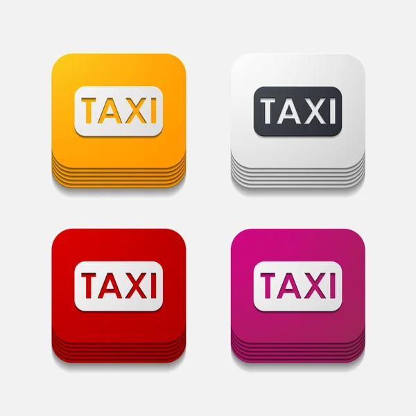 Taxi button set — Stock Vector