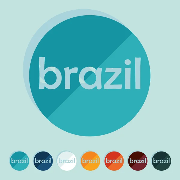 Flat design: brazil — Stock Vector