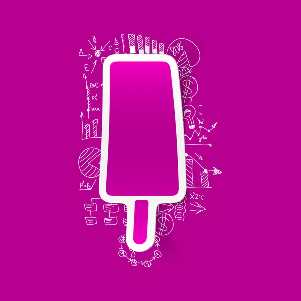 Ice cream sticker — Stock Vector