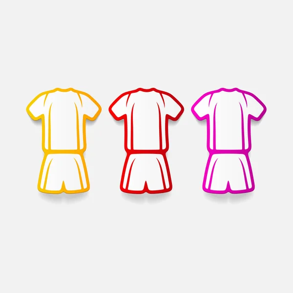 Voetbal kleding stickers — Stockvector