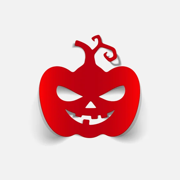 Pegatina de calabaza de Halloween — Vector de stock