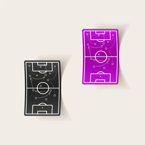 Voetbal veld stickers — Stockvector