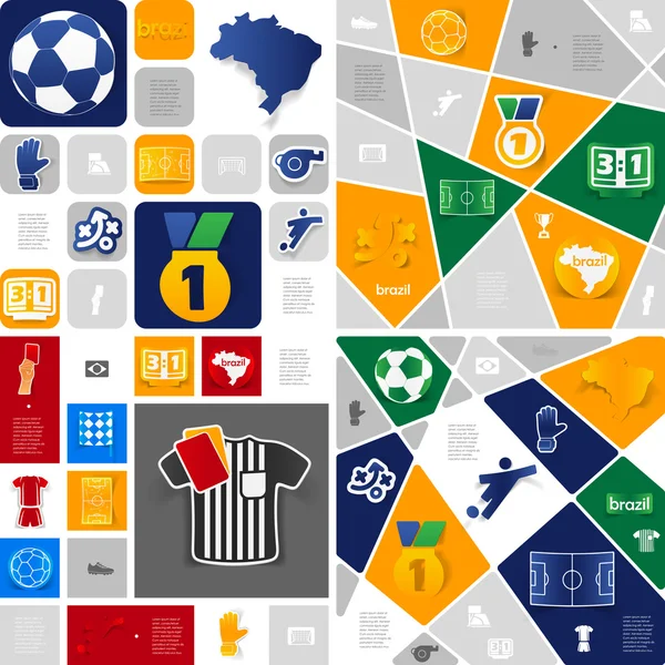 Infográfico de futebol — Vetor de Stock