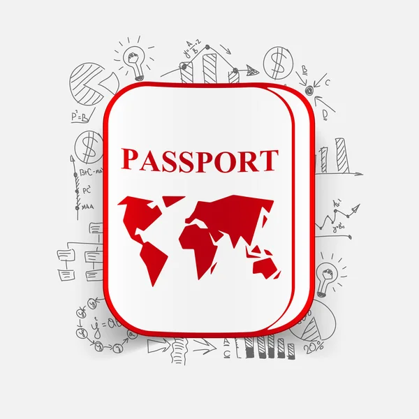 Passport klistermärke — Stock vektor
