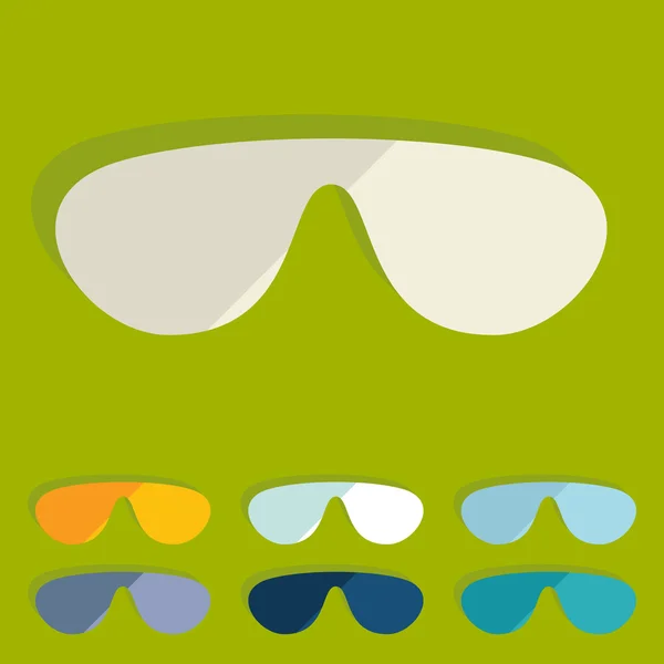 Design plat : lunettes de soleil — Image vectorielle