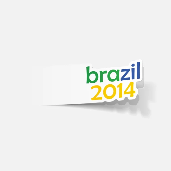 C elemento de diseño: pegatina de Brasil — Vector de stock