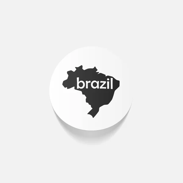 Brasilien-Aufkleber — Stockvektor