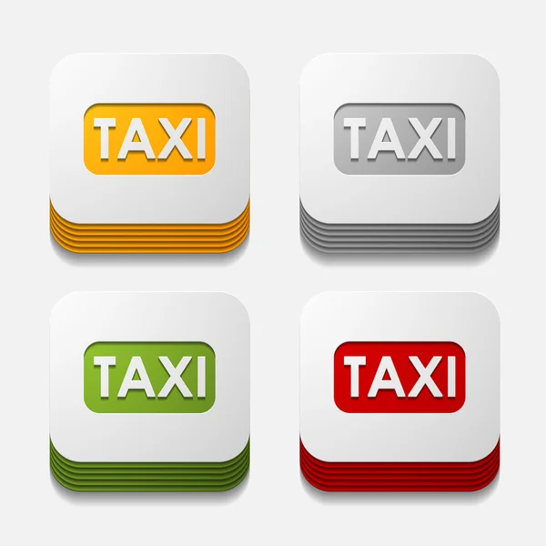 Juego de botones Taxi — Archivo Imágenes Vectoriales