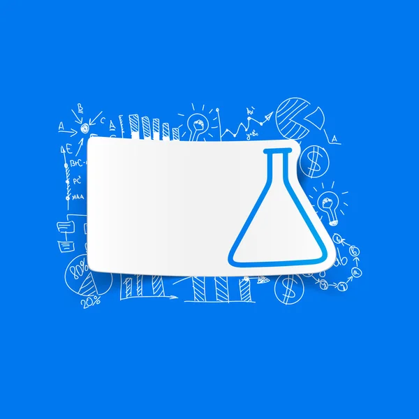 Autocollant tube chimie — Image vectorielle