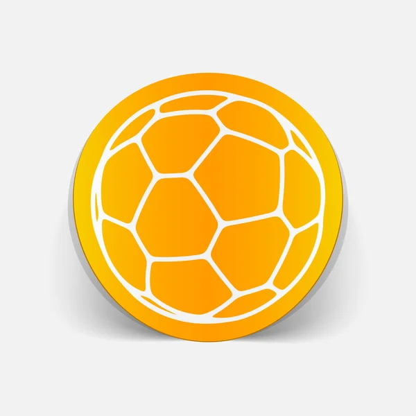 Futbol topu sticker — Stok Vektör