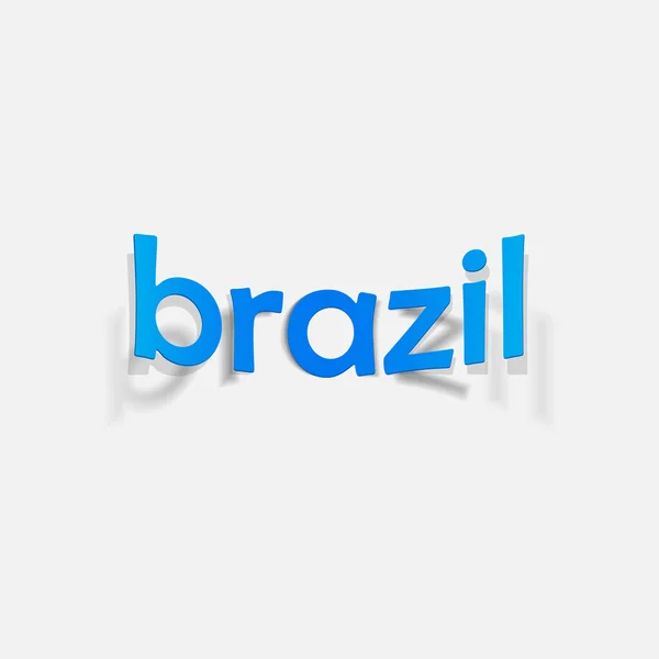 Brazilië sticker — Stockvector