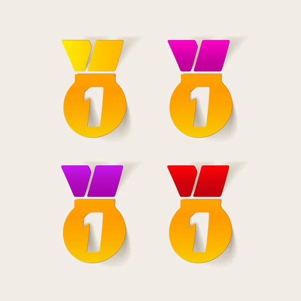 Medalj klistermärken — Stock vektor