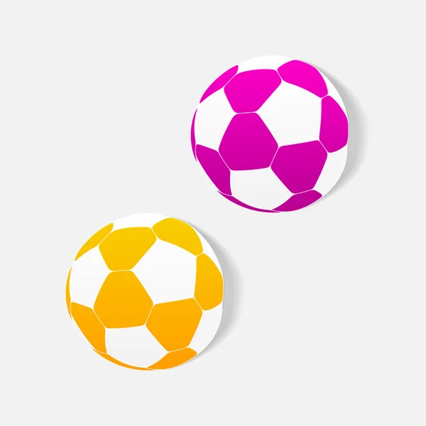 Bola de futebol adesivos —  Vetores de Stock