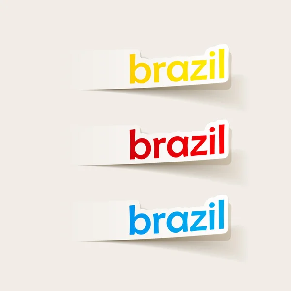 Brazilië stickers — Stockvector