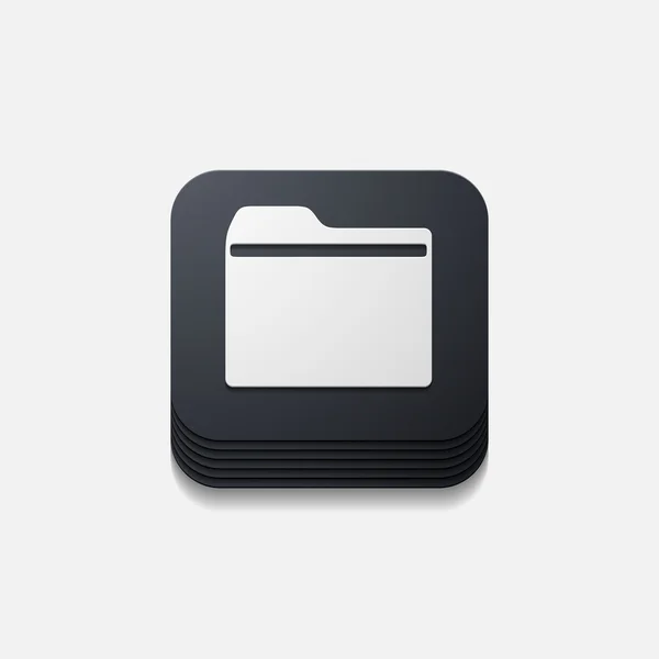 Folder button — Stock Vector