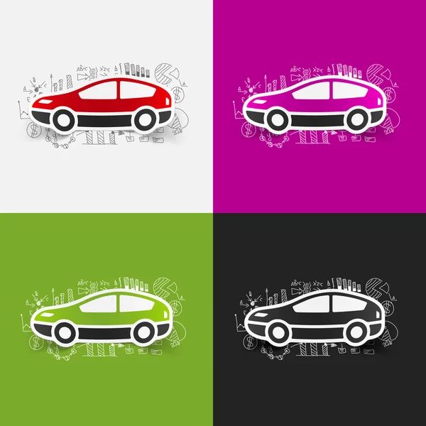 Autocollants de voiture — Image vectorielle