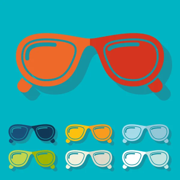 Diseño plano: gafas de sol — Vector de stock