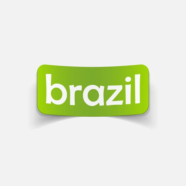 Pegatina de Brasil — Vector de stock