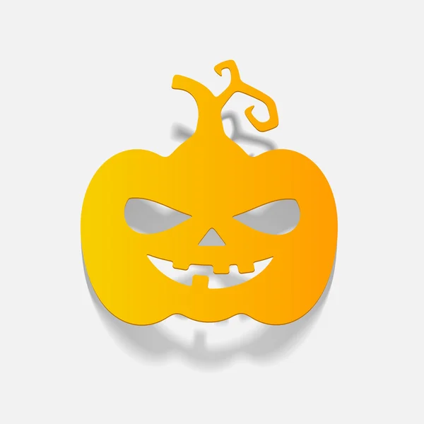 Etiqueta de abóbora de Halloween — Vetor de Stock