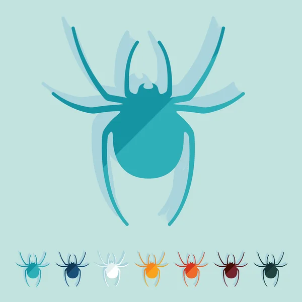 Design plat : araignée — Image vectorielle