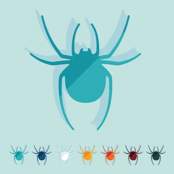 Platte ontwerp: spider — Stockvector